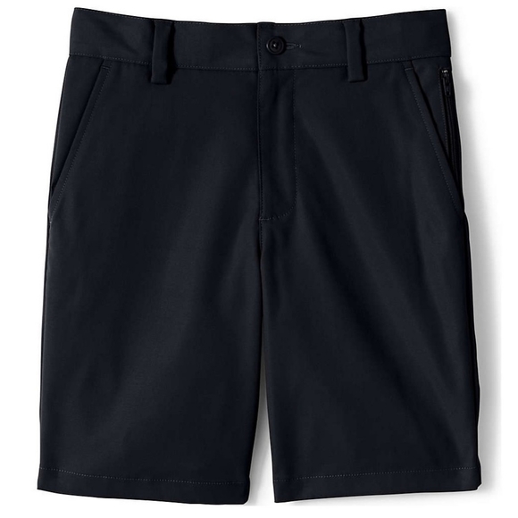LandsEnd Boys Active Chino Uniform Shorts - Picture 1 of 4